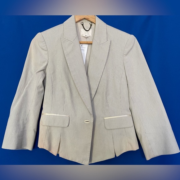 3.1 Phillip Lim 3/4 sleeve Women’s Jacket Size 4 in Grey/Silver/Creamy White - Picture 11 of 11